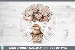 GorgeousValentine Hot Air Balloon Wind Spinner design.