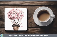 GorgeousValentine Hot Air Balloon Square Coaster design.