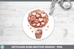 GorgeousValentine Hot Air Balloon Keychain design.