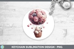 GorgeousValentine Hot Air Balloon Keychain design.