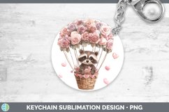 GorgeousValentine Hot Air Balloon Keychain design.