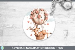 GorgeousValentine Hot Air Balloon Keychain design.