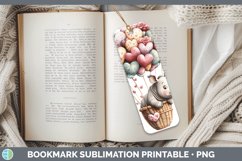 GorgeousValentine Hot Air Balloon Bookmark design.