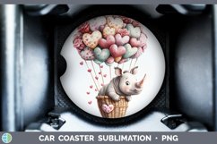 GorgeousValentine Hot Air Balloon Car Coaster design.