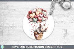 GorgeousValentine Hot Air Balloon Keychain design.
