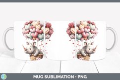 GorgeousValentine Hot Air Balloon Mug Wrap design.