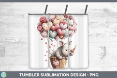 GorgeousValentine Hot Air Balloon Tumbler design.