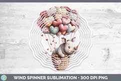 GorgeousValentine Hot Air Balloon Wind Spinner design.