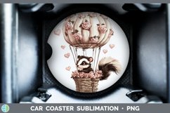 GorgeousValentine Hot Air Balloon Car Coaster design.
