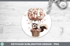 GorgeousValentine Hot Air Balloon Keychain design.