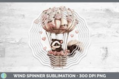 GorgeousValentine Hot Air Balloon Wind Spinner design.
