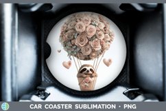 GorgeousValentine Hot Air Balloon Car Coaster design.