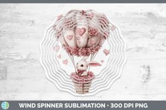 GorgeousValentine Hot Air Balloon Wind Spinner design.