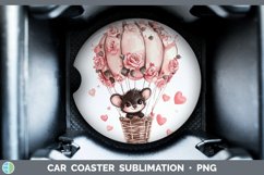 GorgeousValentine Hot Air Balloon Car Coaster design.