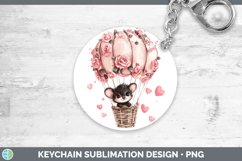 GorgeousValentine Hot Air Balloon Keychain design.