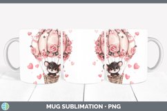 GorgeousValentine Hot Air Balloon Mug Wrap design.