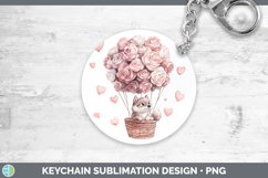 GorgeousValentine Hot Air Balloon Keychain design.