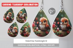Earring Teardrop Valentine Hummingbird Product Image 1