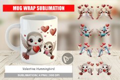 Mug Wrap Design Valentine Hummingbird Product Image 1