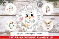 Wind Spinner Valentine Hummingbird Cartoon Product Image 1