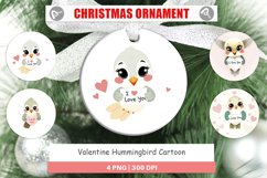 Christmas Ornaments Valentine Hummingbird Cartoon Product Image 1