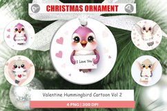 Christmas Ornaments Valentine Hummingbird Cartoon Product Image 1