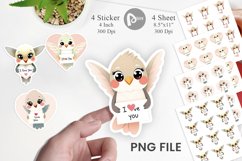 Valentine Hummingbird Cartoon Sticker Product Image 1