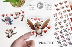Valentine Hummingbird Sticker Product Image 1