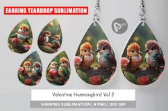 Earring Teardrop Valentine Hummingbird Product Image 1