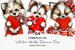 Valentine Husky Romance Valentines Day PNG Product Image 1
