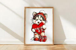 Valentine Husky Romance Valentines Day PNG Product Image 3