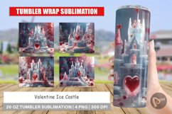 Tumbler Sublimation Wrap Valentine Ice Castle Product Image 1