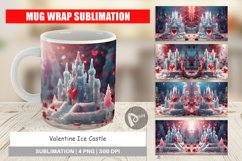Mug sublimation design Valentine Ice Castle Product Image 1