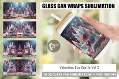 Glass Can Wraps Valentine Ice Castle Product Image 1