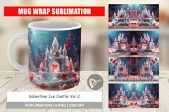 Mug sublimation design Valentine Ice Castle Product Image 1