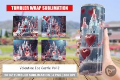 Tumbler Sublimation Wrap Valentine Ice Castle Product Image 1