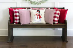 Christmas Snowman with Red Hearts PNG Product Image 4