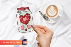 Valentine Jar Sticker, Romantic Jar Sticker, Love Jar Decals Product Image 1
