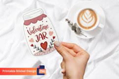 Valentine Jar Sticker, Valentine’s Jar Decoration Sticker Product Image 1