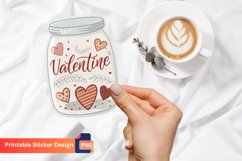 Valentine Jar Sticker, Valentine’s Jar Decoration Sticker Product Image 1