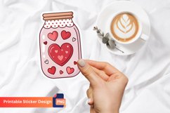 Valentine Jar Sticker, Romantic Jar Sticker, Love Jar Decals Product Image 1