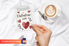 Valentine Jar Sticker, Valentine’s Jar Decoration Sticker Product Image 1