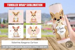 Tumbler Wrap Valentine Kangaroo Cartoon Product Image 1