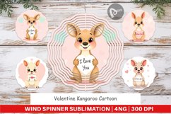 Wind Spinner Valentine Kangaroo Cartoon Product Image 1