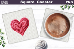Valentine Square Coaster | Love Quote Sublimation Product Image 1