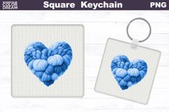 Valentine Square Keychain | Heart Sublimation Product Image 1