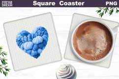 Valentine Square Coaster | Love Quote Sublimation Product Image 1