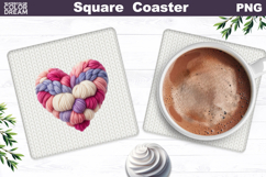 Valentine Square Coaster | Love Quote Sublimation Product Image 1