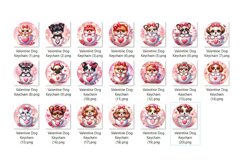 Valentine Keychain Bundle Dog Round Keychain Sublimation