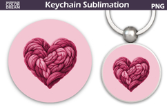 Valentine Heart Round Keychain | Valentine Key Ring Product Image 1